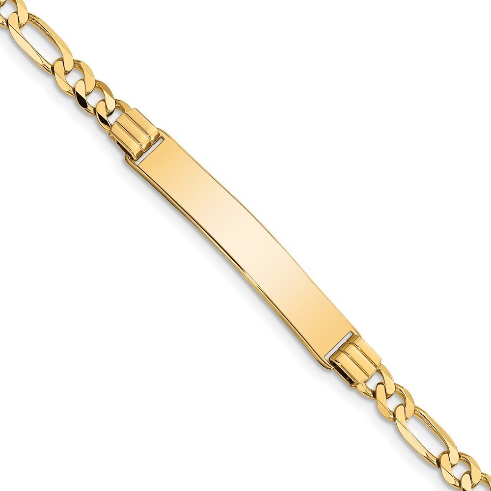 14k Yellow Gold Figaro Id Bracelet